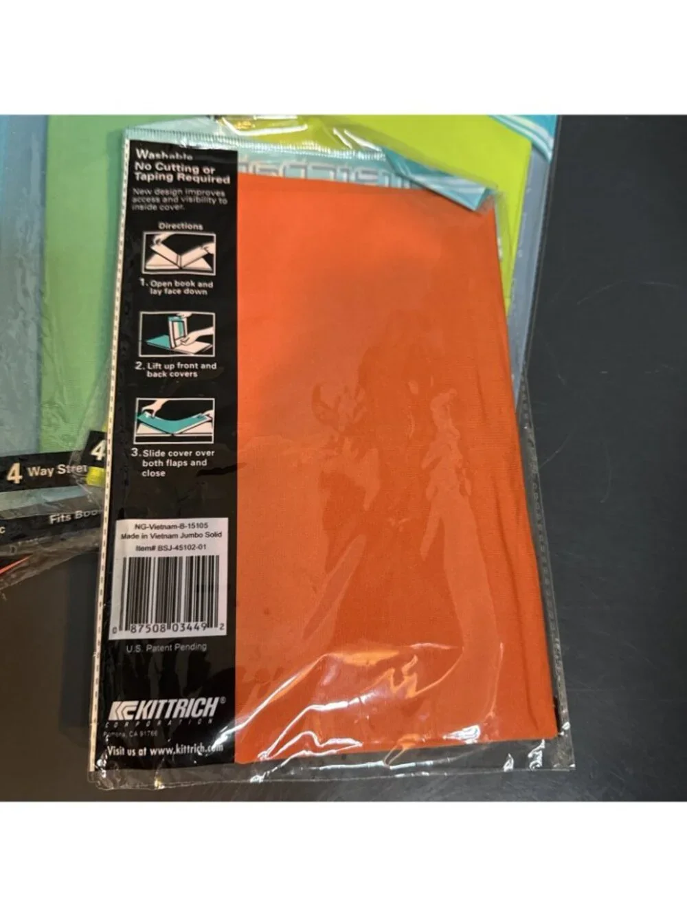 Kittrich  Stretchable Jumbo Book Covers Fabric Book School Lot Of 5